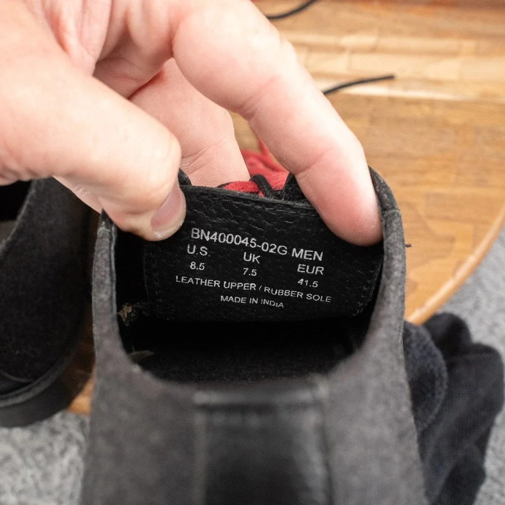 BEN SHERMAN‎ MEN DRESS SHOES 8.5 D.GREY/BLACK PARSON WOOL